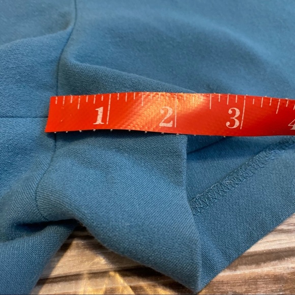 Maje High Rise Slim Fit Chino Knit Shorts Blue Sz 36 Small - Picture 10 of 10